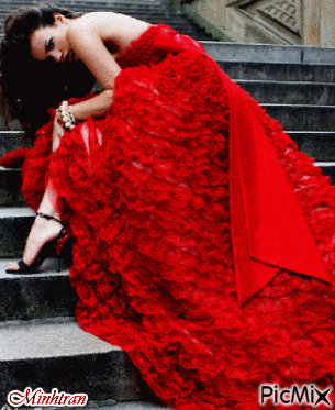 Lady in red - Δωρεάν κινούμενο GIF