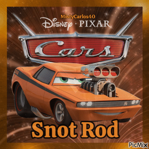 Disney Pixar Characters Cars: Snot Rod - Бесплатни анимирани ГИФ