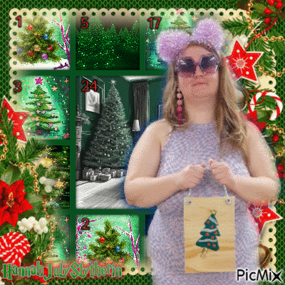 {Christmas Tree themed Advent Calendar} - GIF animate gratis