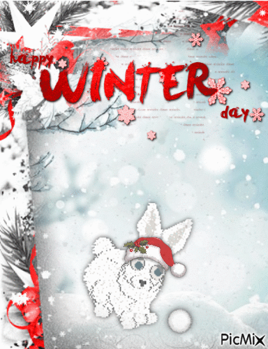 Happy Winter Day - GIF animé gratuit