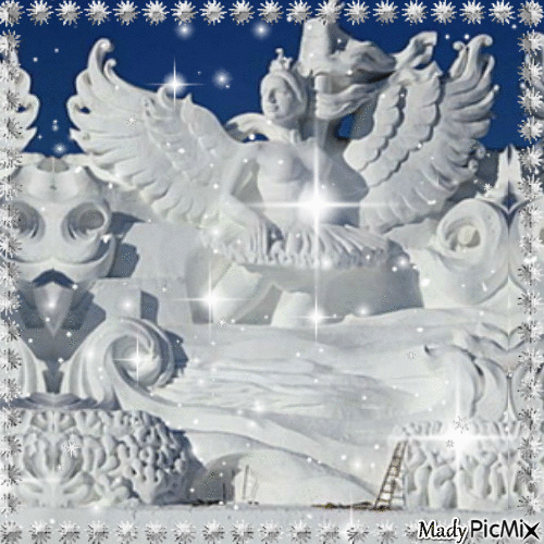 sculture de neige - Δωρεάν κινούμενο GIF