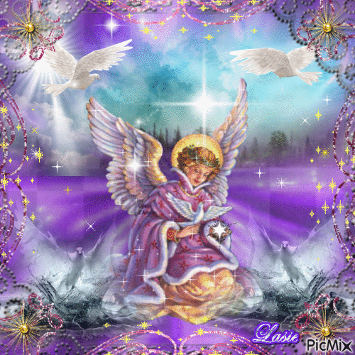 L'Ange et les colombes pour vous tous les amies ♥♥♥ - GIF animasi gratis