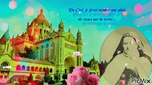 Thérèse et la pluie de roses - GIF animado gratis