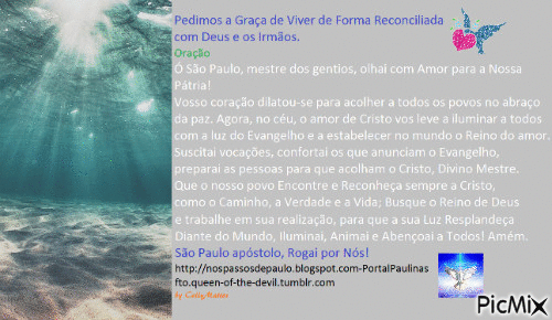 Oração São Paulo Apóstolo - GIF animado gratis