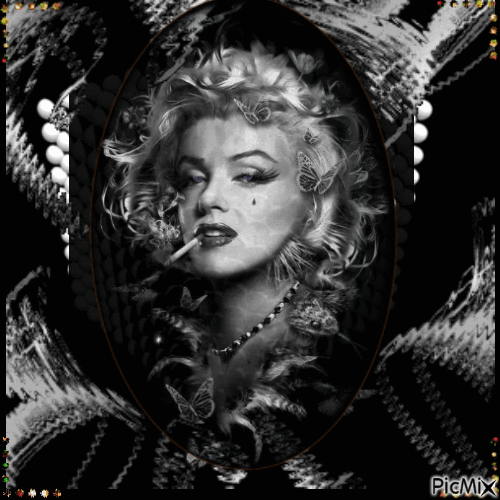 Arte de Marilyn Monroe 4 - Бесплатный анимированный гифка