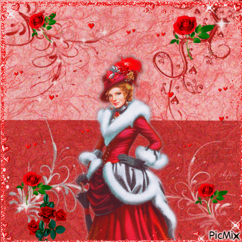 Lady in Red - Free animated GIF