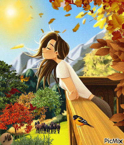 Respirando otoño - Gratis animerad GIF