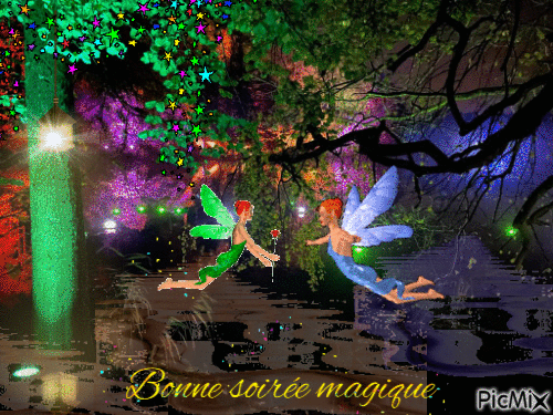 Bonne soirée magique - 無料のアニメーション GIF