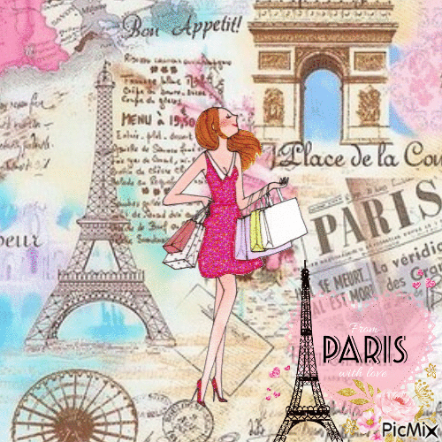 Memories of Paris - Animovaný GIF zadarmo