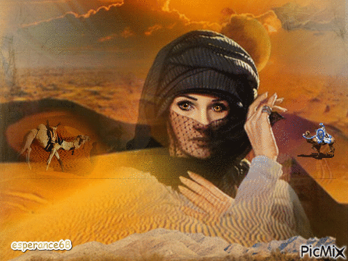 Femme du désert - Zdarma animovaný GIF