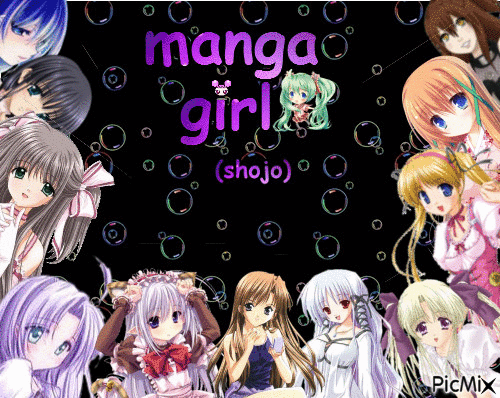 manga girl - Zdarma animovaný GIF