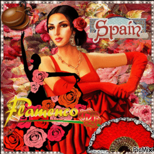 Woman from Spain - Бесплатный анимированный гифка