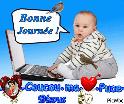 coucou ma Puce bisous - Free animated GIF