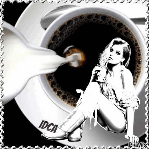 Café latte - GIF animate gratis