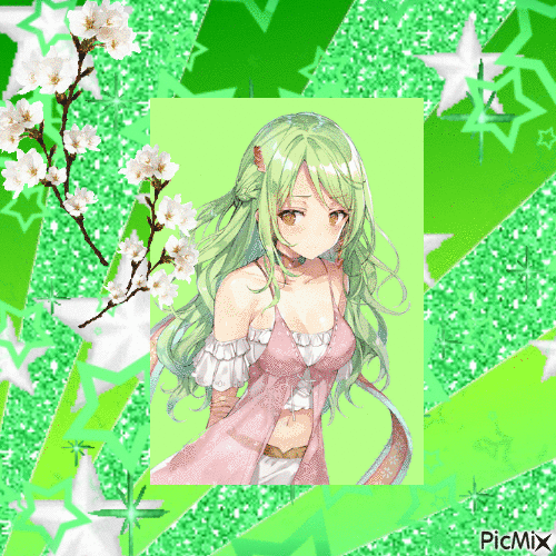 Green Girl Kawaii - 無料のアニメーション GIF