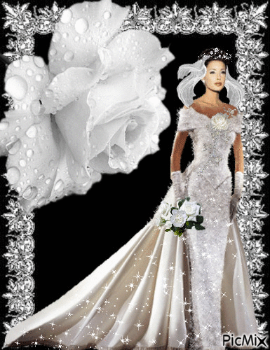 robe de mariée - Free animated GIF
