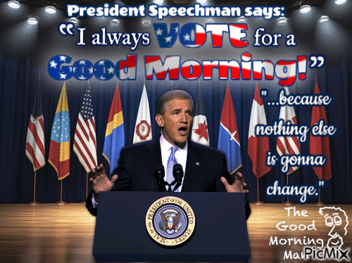 President Speechman - GIF animate gratis