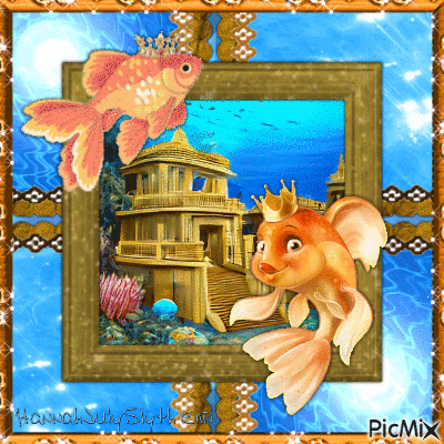 (♠)King Goldfish(♠) - Бесплатный анимированный гифка