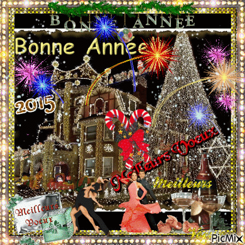 Bonne Année 2015 - Безплатен анимиран GIF