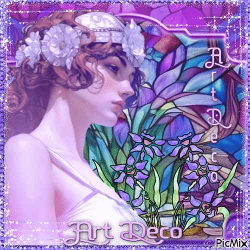 Art Deco purple - Ingyenes animált GIF