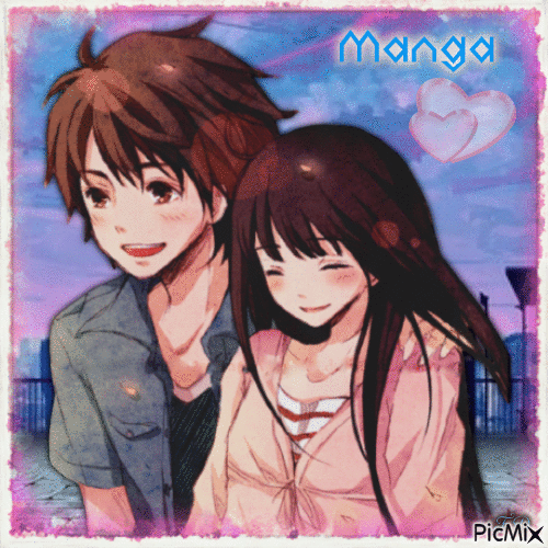 Manga- Love - Gratis animeret GIF