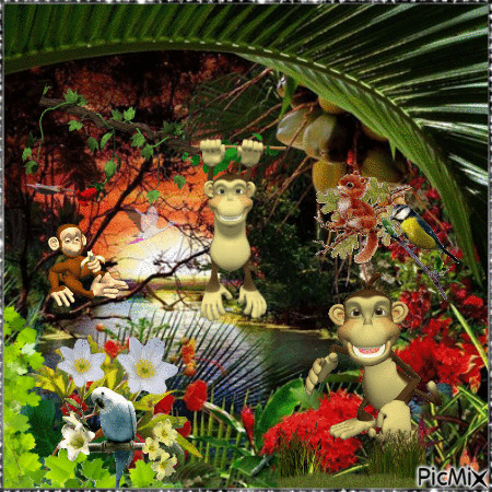 flora tropical - GIF animado grátis