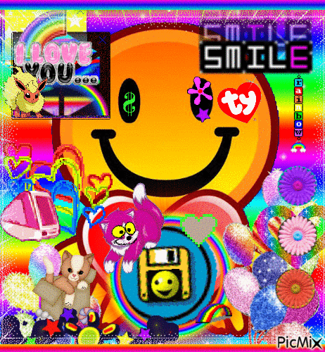 Love you all smiley - GIF animé gratuit