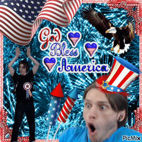 Jerma985 God Bless America USA 4th of July - Bezmaksas animēts GIF