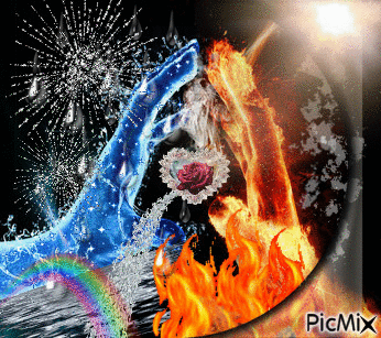 Ob Wasser oder Feuer beides ist wie das Leben - Nemokamas animacinis gif