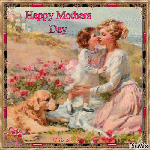 Happy Mothers Day - vintage - Gratis geanimeerde GIF
