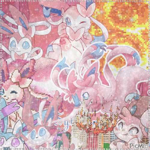 1/7/23-The day when Sylveons invaded the world - Безплатен анимиран GIF