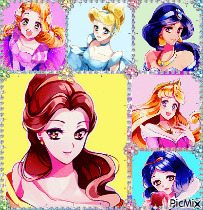 ♥Collage Princess Disney♥ - GIF animado grátis