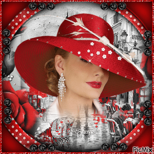 Lady in Red-RM-02-03-23 - GIF animé gratuit