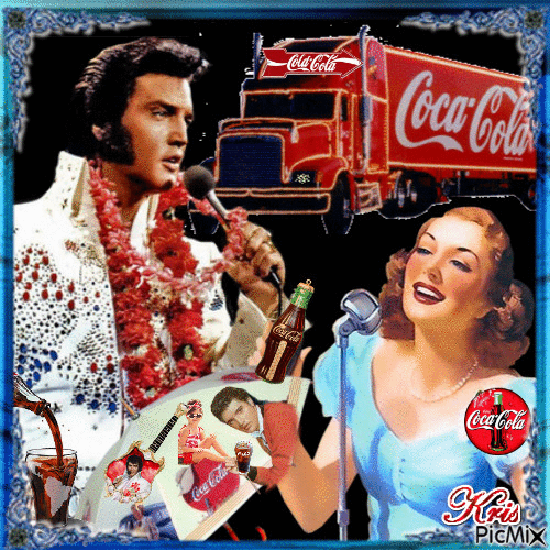Elvis Presley & Coca Cola ( - Bezmaksas animēts GIF