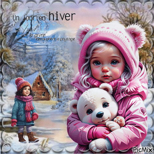 Enfant en Hiver - 無料のアニメーション GIF