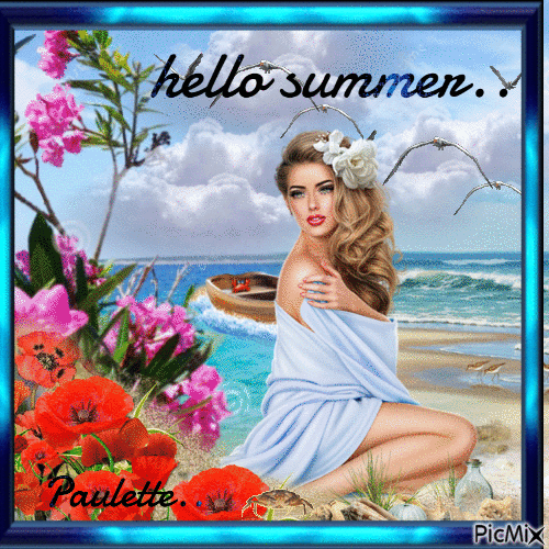 hello summer - Δωρεάν κινούμενο GIF