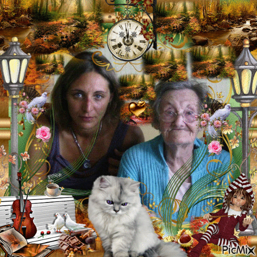 Christelle et Maman - Gratis animeret GIF