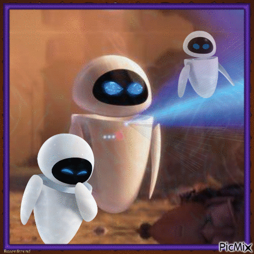 Wall-E--Eve - Бесплатный анимированный гифка