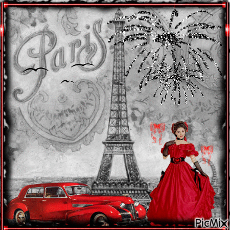 Paris vintage - Безплатен анимиран GIF