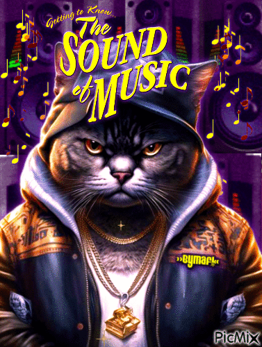Music Cat - Бесплатный анимированный гифка