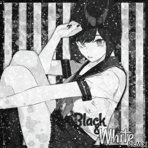 ✶ Black & White {by Merishy} ✶ - Gratis animerad GIF