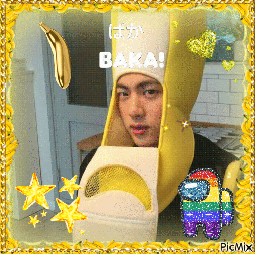 jin baka banana - GIF animasi gratis