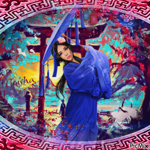 Oriental woman - Free animated GIF