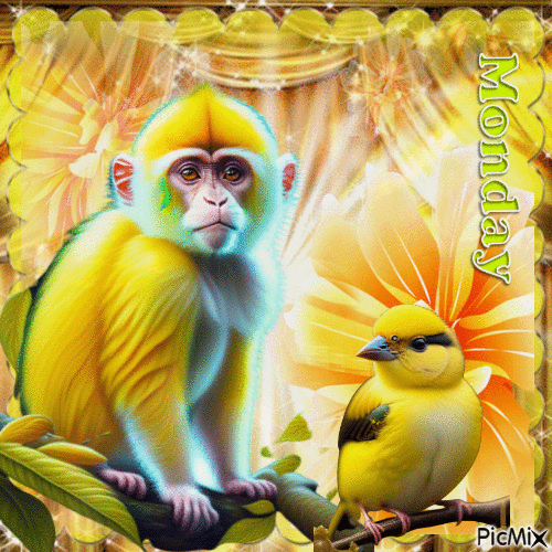 Montag, gelbe, süße Tiere - Ilmainen animoitu GIF