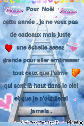 ECHELLE POUR ALLER EMBRASSER TOUS CEUX QUE J AIME/MARY - Darmowy animowany GIF