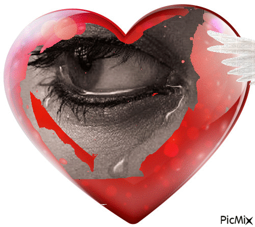 Corazón lloroso - Besplatni animirani GIF