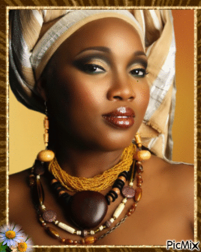Beautiful African woman - GIF animado grátis