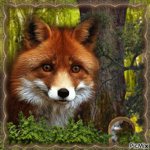 Fuchs im Wald - GIF animate gratis