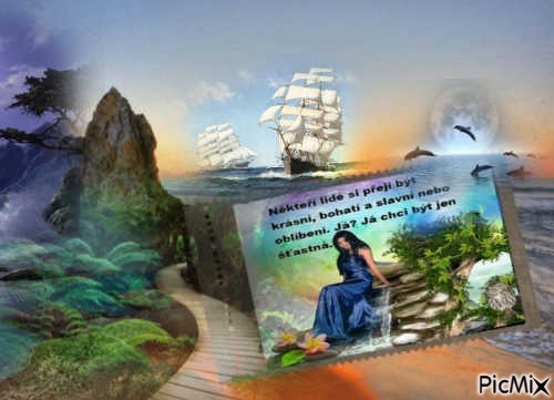 moře a citát - Free PNG