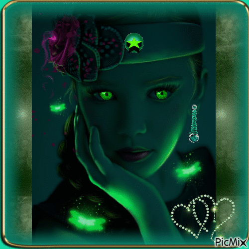 Mulher de verde - Безплатен анимиран GIF